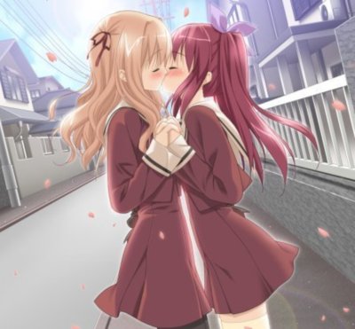 Anime girls kiss :: Anime :: 