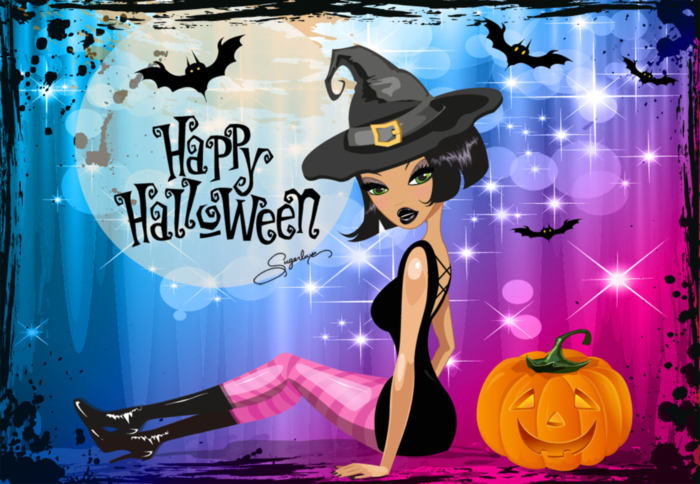 Happy Halloween Sexy Witch Halloween,Happy Halloween Starwarp Concepts,...