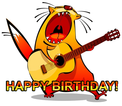 Happy Birthday! -- Cat with Guitar :: Happy Birthday :: MyNiceProfile.com