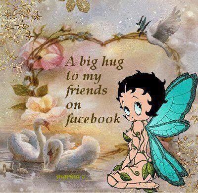 A Big Hug To My Friends on Facebook -- Betty Boop :: Hugs