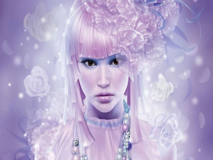 Fantasy Girl Pink Hair Fantasy