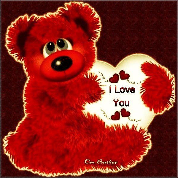 I Love You Red Teddy Bear with Heart Love