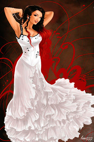 Woman white dress :: Animated Pictures :: MyNiceProfile.com