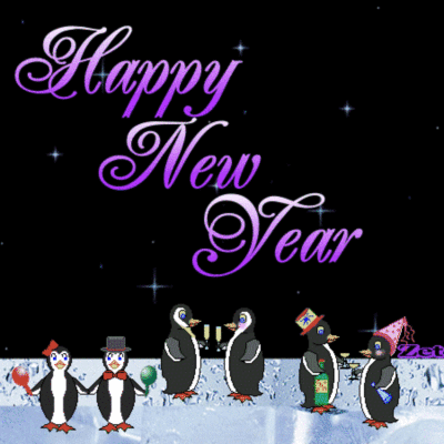 New Year » Happy New Year (Penguin Party) :: New Year ...