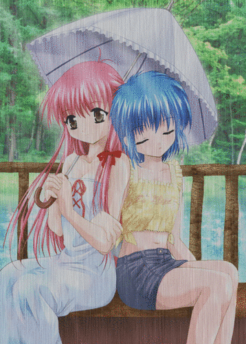 Sitting Under an Umbrella :: Anime :: MyNiceProfile.com