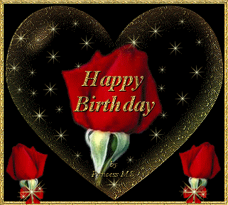 Happy Birthday! -- Heart With Rose :: Happy Birthday :: MyNiceProfile.com