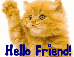 Waving Cat (animated)- Hello F.. :: Hello! :: 